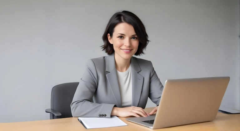 Девушка с ноутбуком